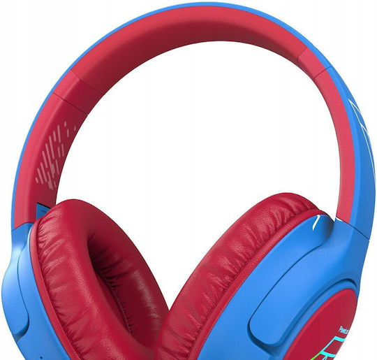 PowerLocus Bobo Kabellose Bluetooth Kinder Über Ohr Kopfhörer Blau/Rot
