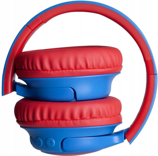 PowerLocus Bobo Kabellose Bluetooth Kinder Über Ohr Kopfhörer Blau/Rot