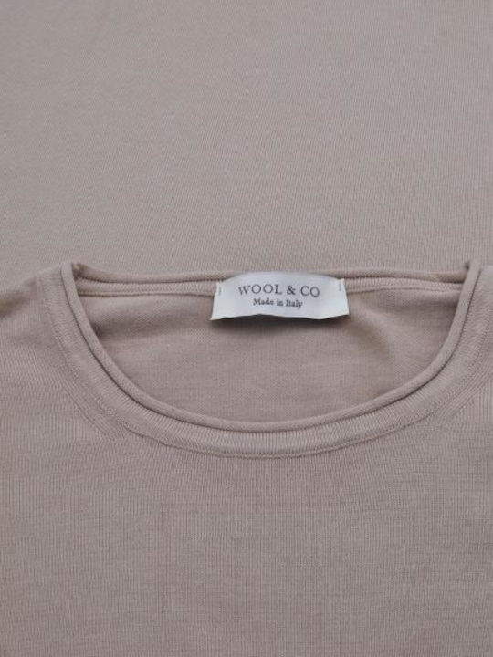 Short Sleeve Beige Blouse