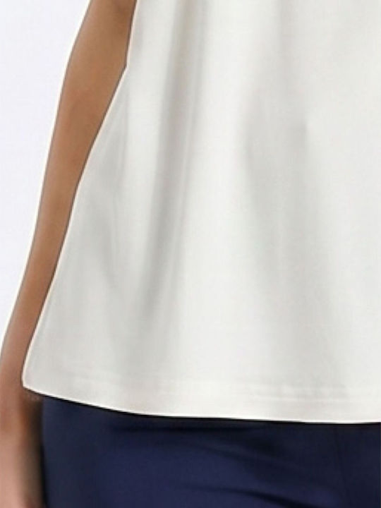 Bluza Damă Mâneci Scurte Ecru