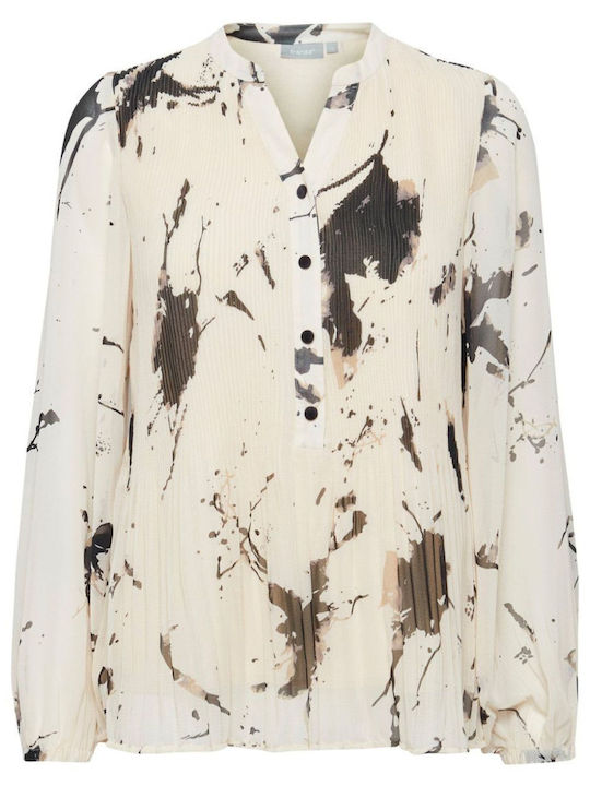 Women's Long Sleeve Blouse Ecru
