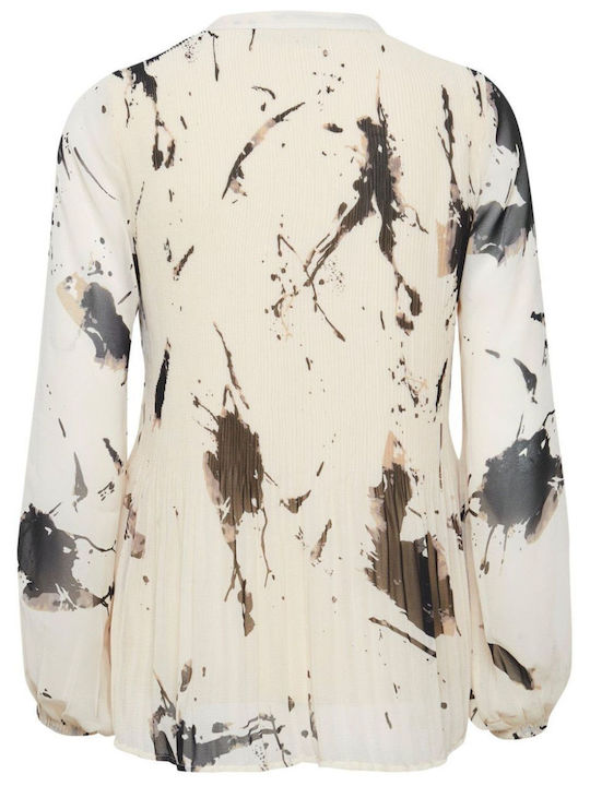 Women's Long Sleeve Blouse Ecru