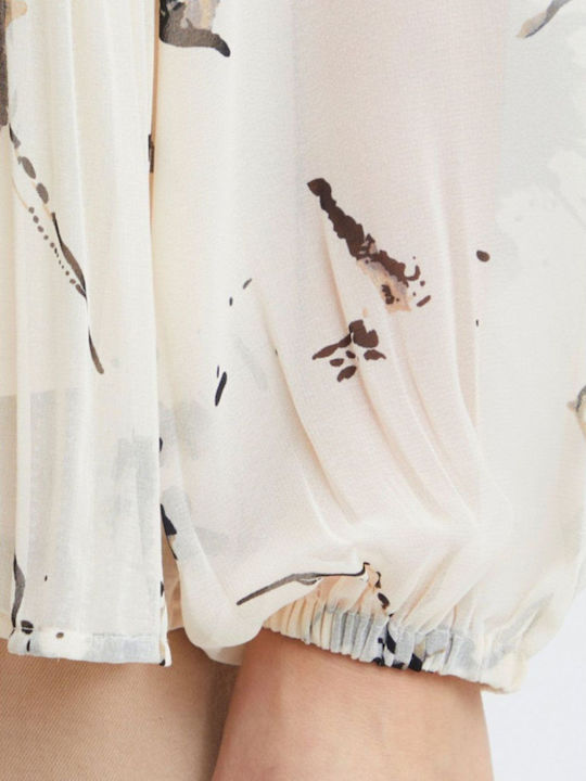 Women's Long Sleeve Blouse Ecru