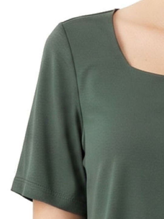 Women's Blouse Short Sleeve Khaki