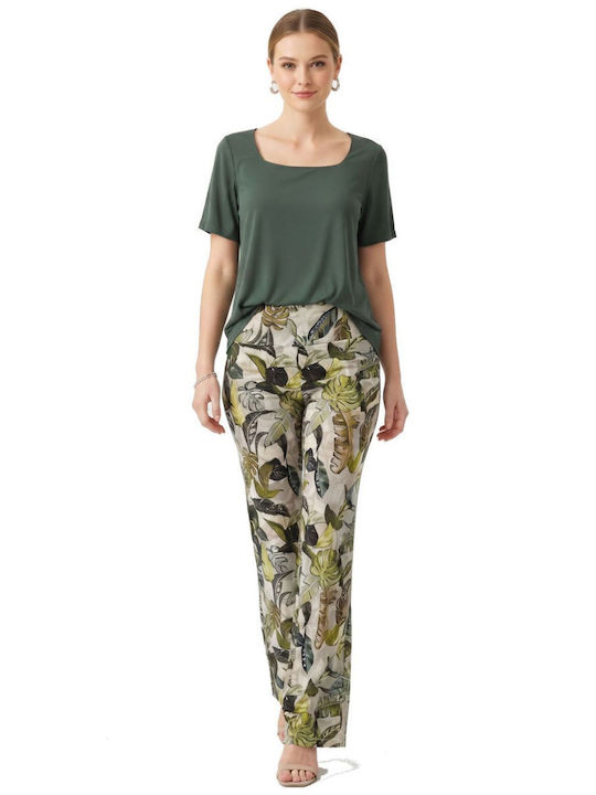 Women's Blouse Short Sleeve Khaki