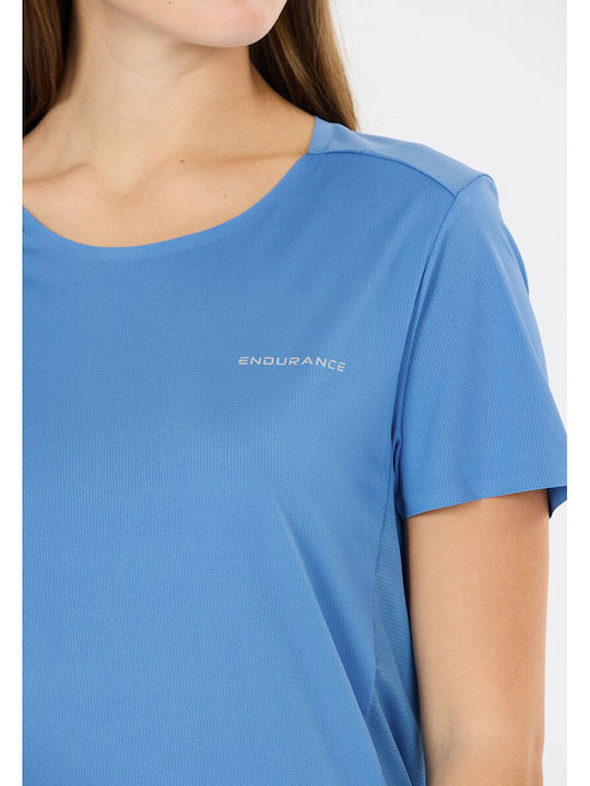 Γυναικείο T-shirt με Διαφάνεια Μπλε