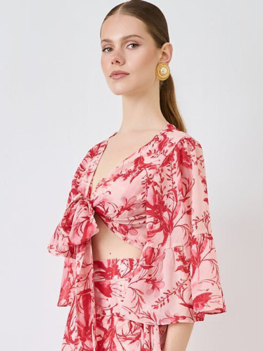 Women's Blouse Floral Red