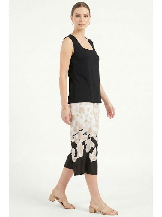 Women's Sleeveless Black Blouse