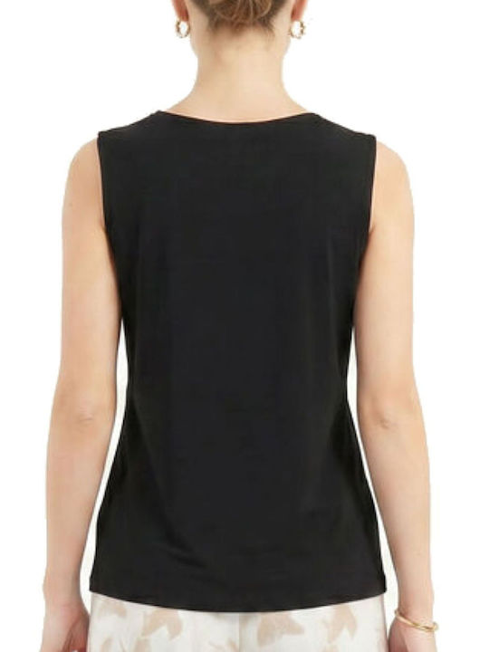 Women's Sleeveless Black Blouse