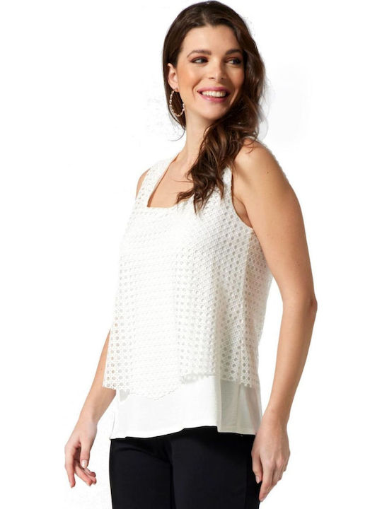 Women's Sleeveless Blouse White