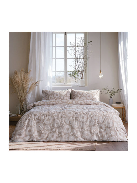 Beauty Home 12568 Double Bed Sheets Set 200x260cm Beige 4 Pieces 12568SEDI