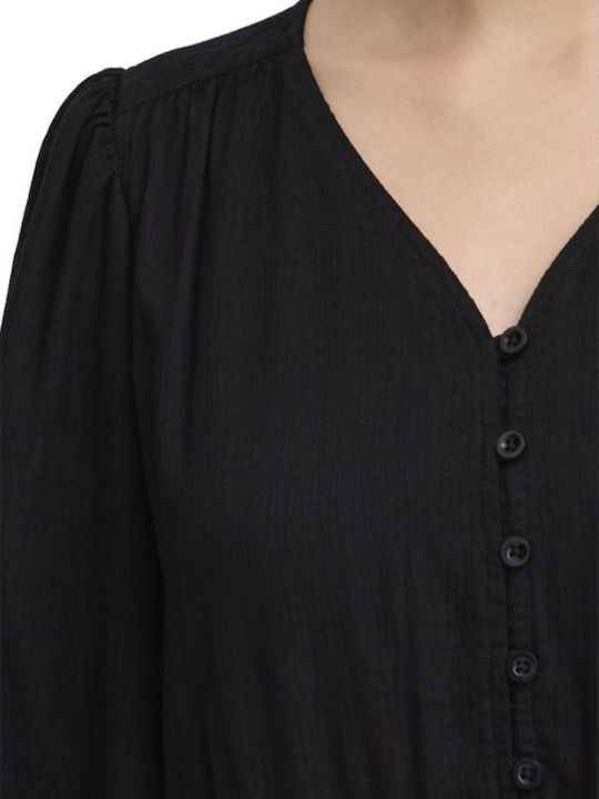 Rochie De Vară Pentru Femei Midi Neagră
