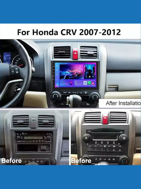 Car Audio System for Honda CR-V 2007-2012 Bluetooth USB WiFi GPS Apple CarPlay Android Auto with 9" Touch Screen