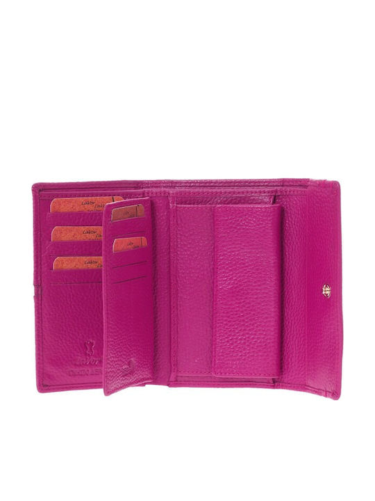 Голям Дамски Кожен Портфейл с RFID Фуксия