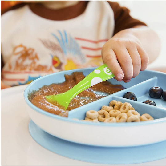 Munchkin Toddler Stay Put Food Plate Blue