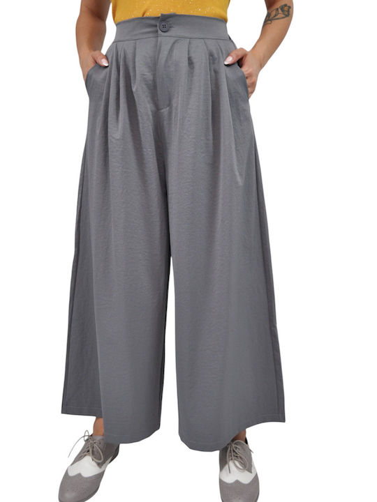 Damen Stoffhose mit Gummiband in Gerade Bein Stil Hellblau