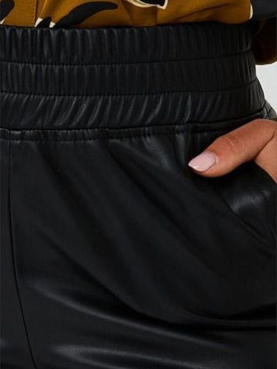 Women's Leather Trousers Black