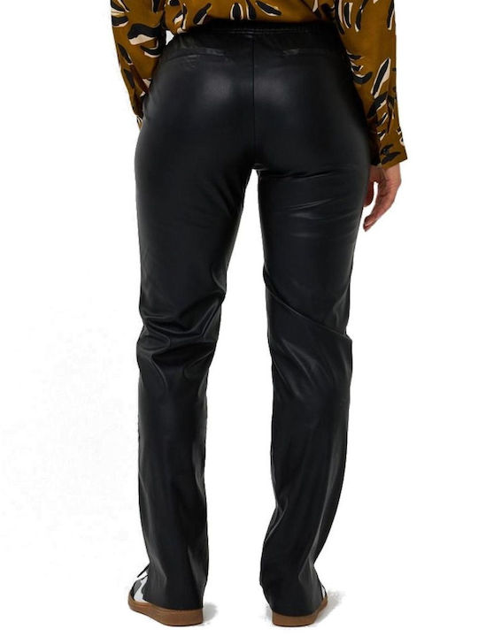 Women's Leather Trousers Black