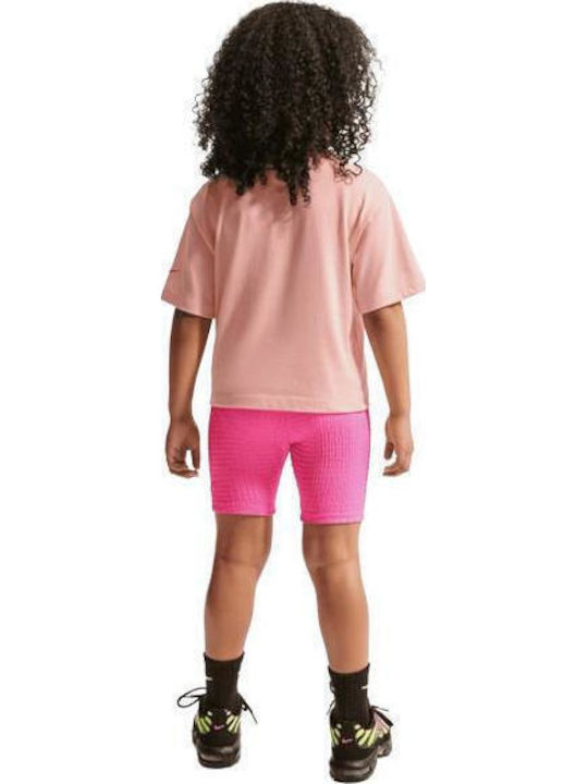 Nike Παιδικό Σετ με Σορτς Beige/pink 2τμχ