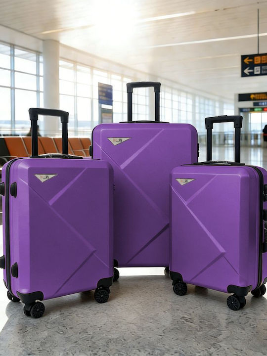 20-24-28 Zoll Hartschalen Koffer Lila Mit 4 Rädern Set 3 Stück