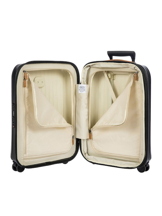 Bric's Milano Cabin Travel Suitcase Black with 4 Wheels Height 55cm