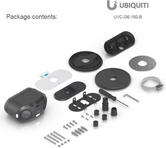 Ubiquiti UVC-G6-180-B IP Камера за Видеонаблюдение 4K Водоустойчива