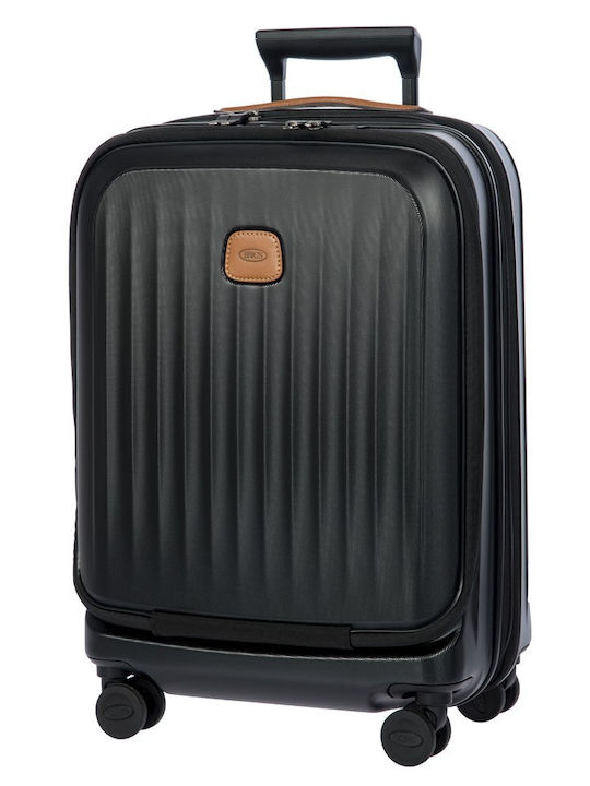 Bric's Milano Cabin Travel Suitcase Black with 4 Wheels Height 55cm
