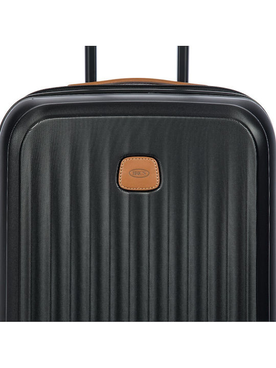 Bric's Milano Cabin Travel Suitcase Black with 4 Wheels Height 55cm