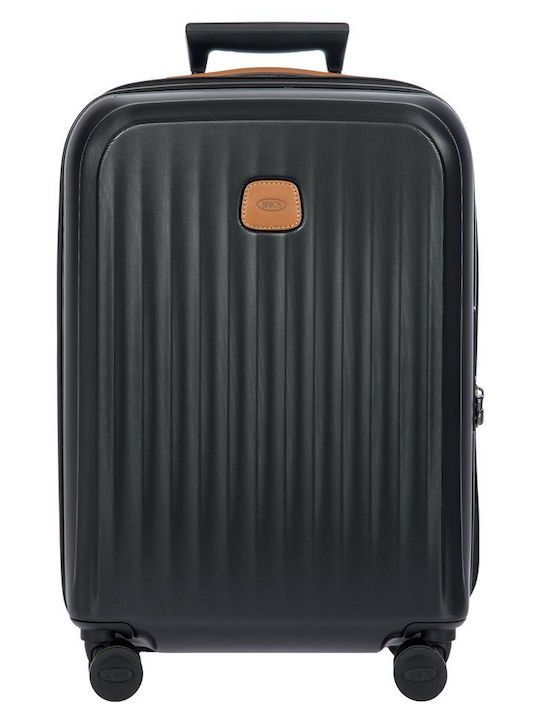Bric's Milano Cabin Travel Suitcase Black with 4 Wheels Height 55cm