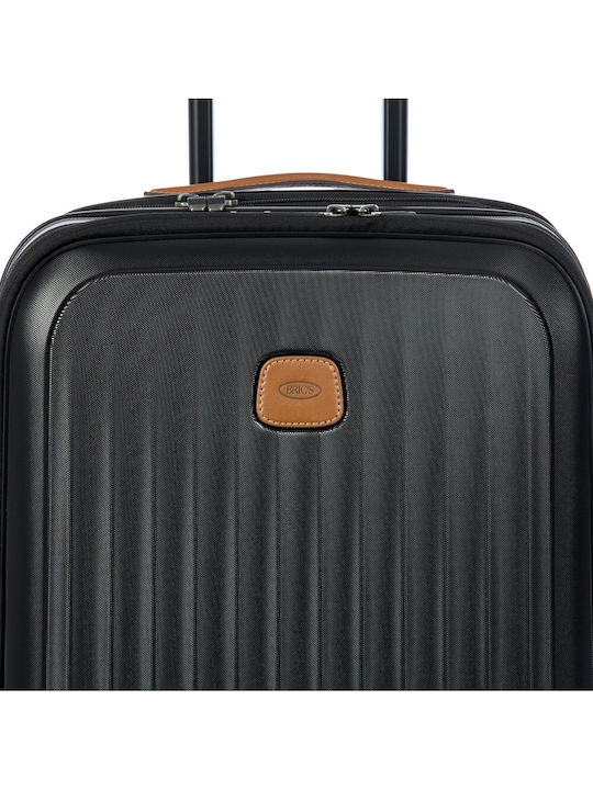 Bric's Milano Cabin Travel Suitcase Black with 4 Wheels Height 55cm
