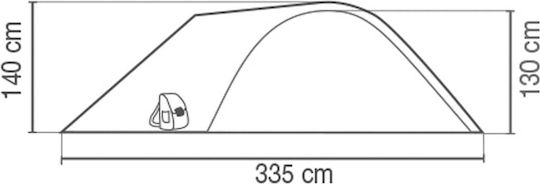 Coleman Darwin Summer Camping Tent Igloo Beige with Double Cloth for 4 People 260x210x130cm