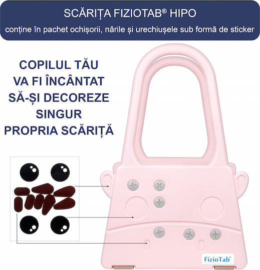 Fiziotab Scăunel Înălțător Pentru Copii Cu Mânere Două Trepte Suprafață Antiderapantă Baie Bucătărie Hipoalergenic Roz