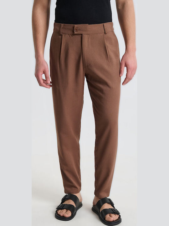 Pantaloni Set în Linie Tapered Maro
