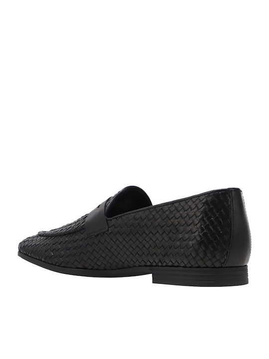Δερμάτινα Ανδρικά Loafers σε Μαύρο Χρώμα