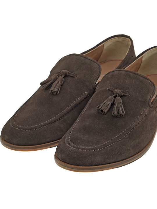 Suede Herren Mokassins in Braune Farbe