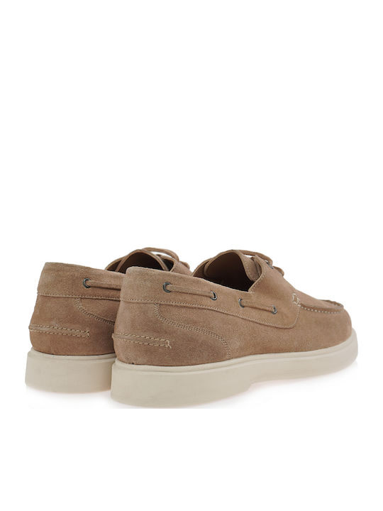 Suede Ανδρικά Boat Shoes σε Καφέ Χρώμα