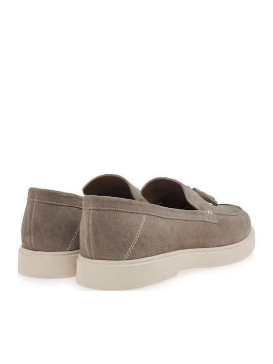 Suede Ανδρικά Loafers σε Γκρι Χρώμα