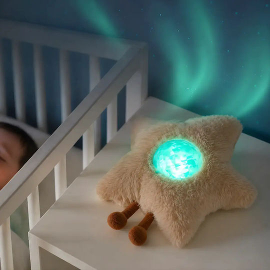 Zazu Gaia Rechargeable Baby Sleep Projector Northern Lights & White Sounds Beige
