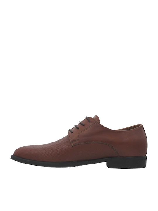 Herren Schuhe Braune Leder Schnürschuhe