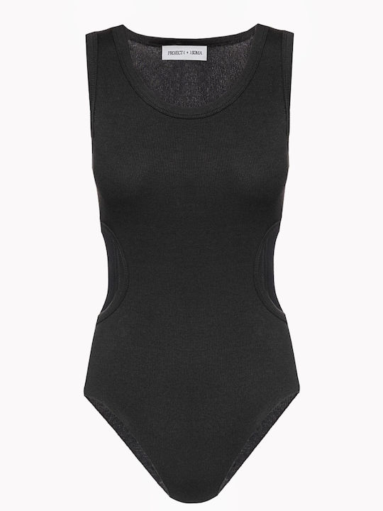 Project Soma Balsam Black Bodysuit Μαύρο Κορμάκι Ανοίγματα