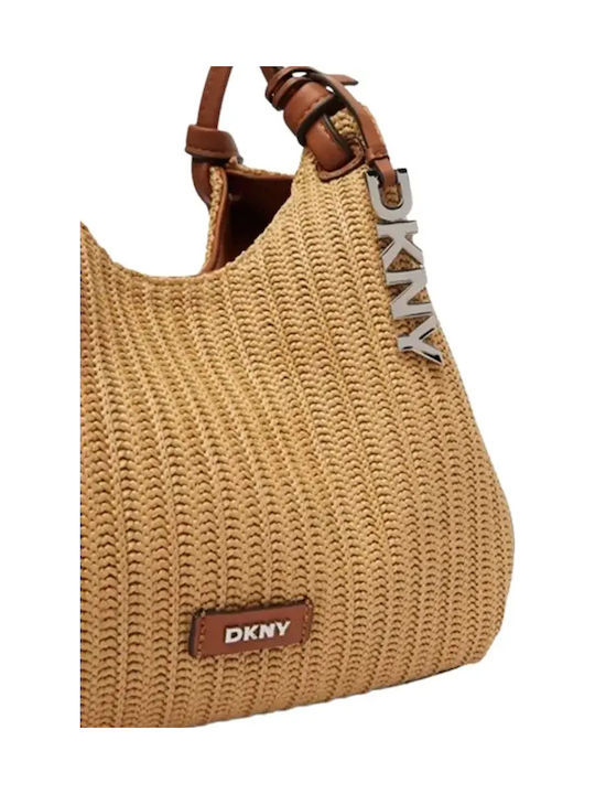 Damen Rattan Tote Handtasche Beige