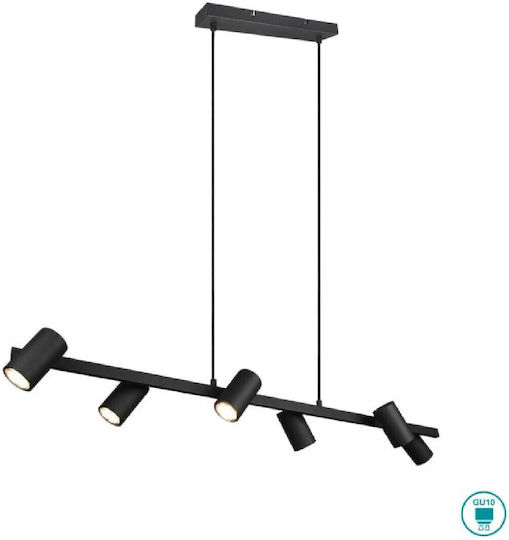 Trio Lighting Retro Marley Pendant Light Black 115x20x150cm Trio Lighting Retro Marley Pendant Light Black 115x20x150cm