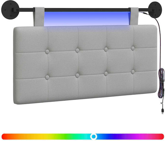 vidaXL Fabric Bed Headboard Pillow Beige 90x55cm