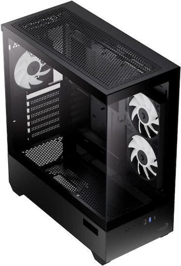 Aerocool ACCM-PN06033.11 Gaming Middle Tower Carcasă PC cu Fereastră Laterală Neagră
