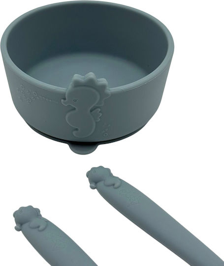 Dodo's Land Silicone Feeding Set with Anti-Slip Base Green 3pcs for 6+ Months