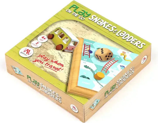 Επιτραπέζιο Παιχνίδι Play On The Go - Snakes & Ladders για 2 Παίκτες 4+ Ετών Mathv