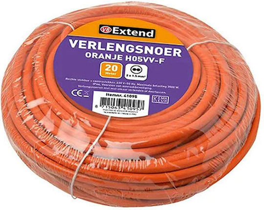 Procable Verlängerungskabel 2x1,5mm² Ip44 20m Orange