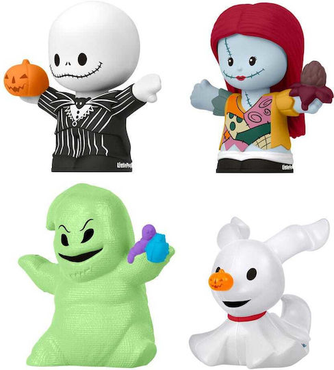 Nightmare Before Christmas Fisher-price Little People Collector Mini Figures 4-pack 7 Cm