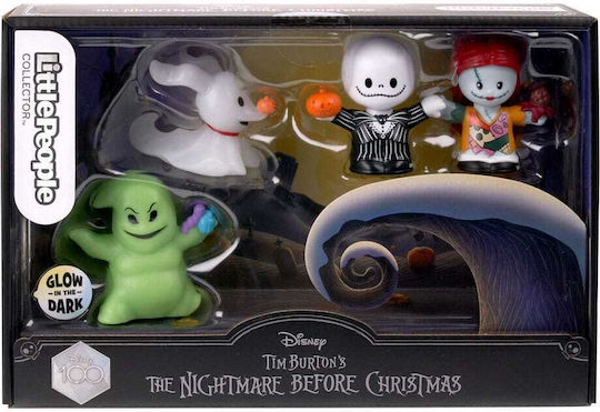 Nightmare Before Christmas Fisher-price Little People Collector Mini Figures 4-pack 7 Cm