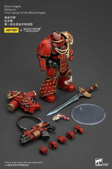 Warhammer Horus Heresy Action Figure 1:18 Blood Angels Raldoron First Captain Blood Angels 13 Cm